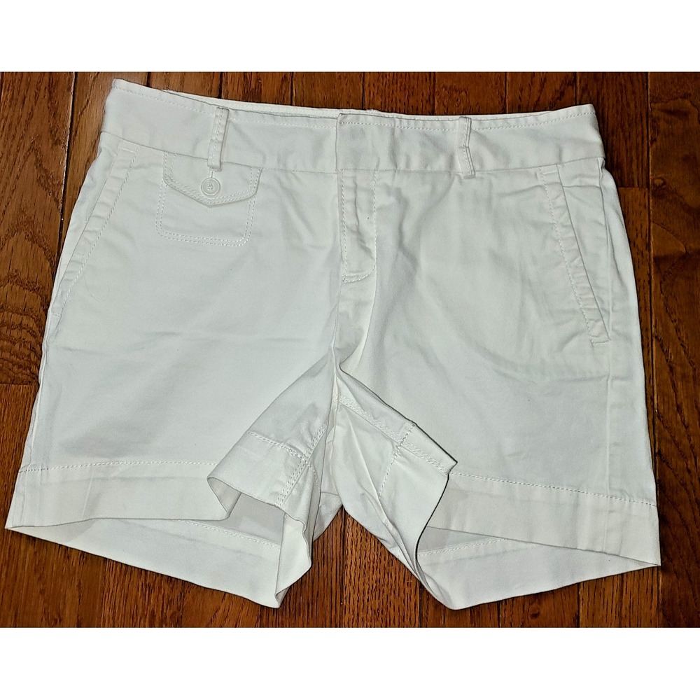 Banana Republic Martin Fit White Dress Shorts Size 4 3.5 inch inseam CountryClub